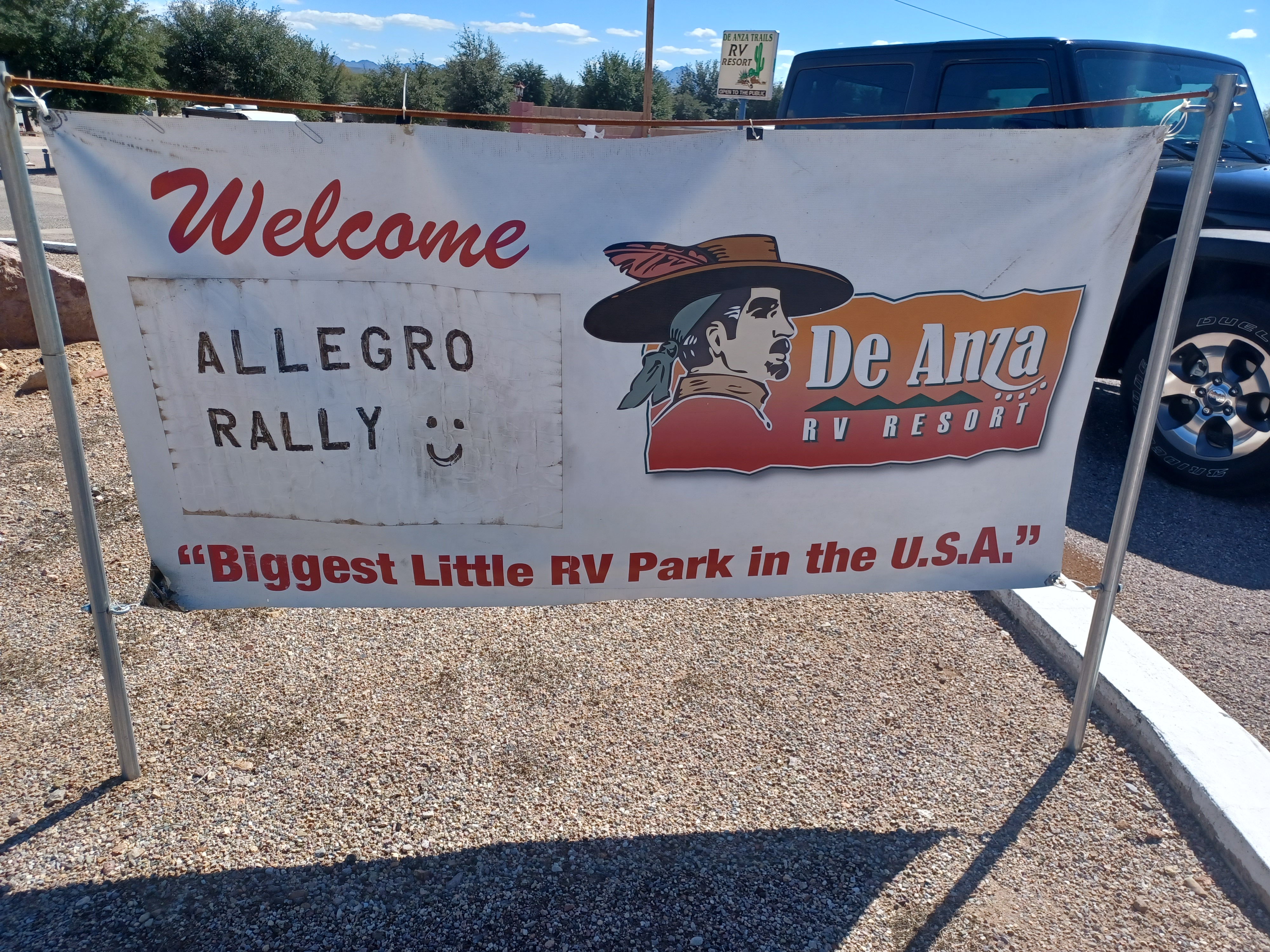 De Anza Welcome sign
